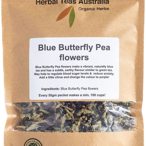 Herbal Teas Australia Blue Butterfly Pea Flowers Tea 50g