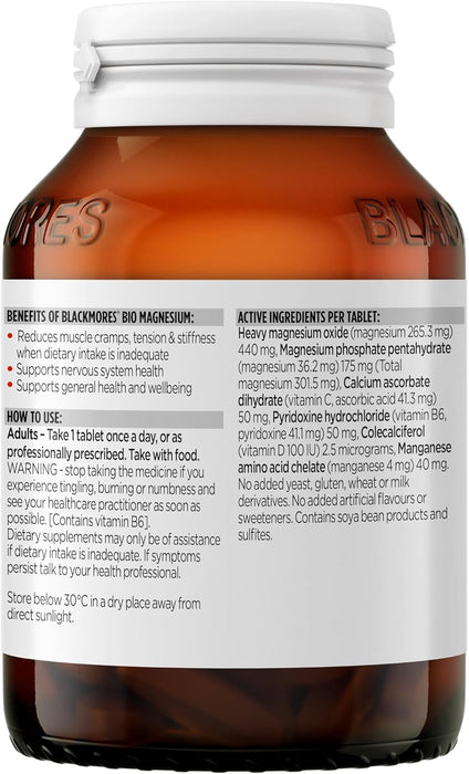 Blackmores Bio Magnesium 100 Tablets