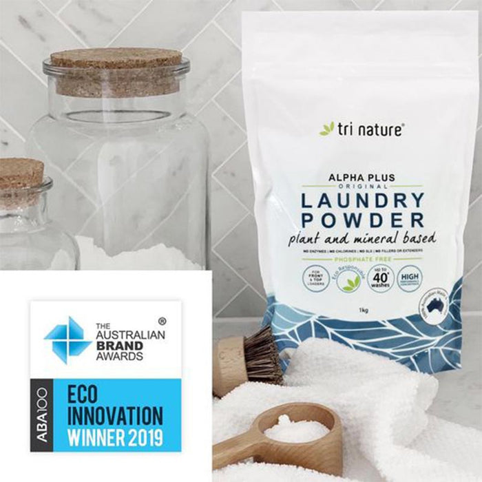 Tri Nature Alpha Plus Laundry Powder Bulk 10kg Bucket