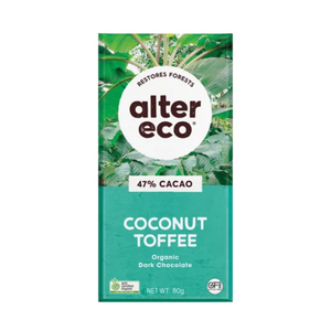 Alter Eco Chocolate Organic Dark Coconut Toffee 80g