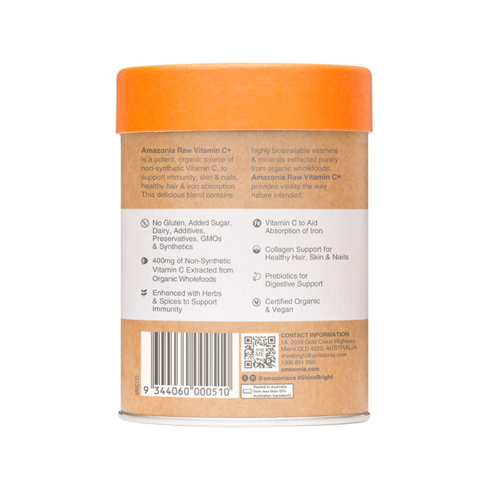 Amazonia Raw Wholefood Extracts Vitamin C+ Passionfruit 120g