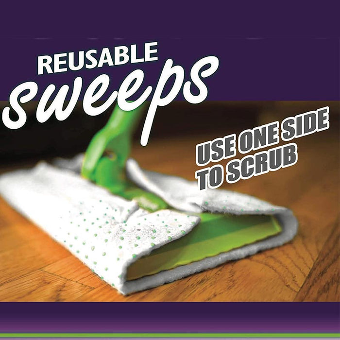 Bambooee Reusable Bamboo Sweeps Roll with Scrubbing Dots 15 Single Sheets