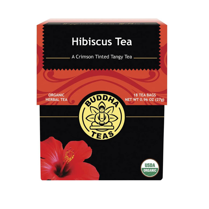 Buddha Teas Organic Herbal Tea Bags Hibiscus Tea 18pk