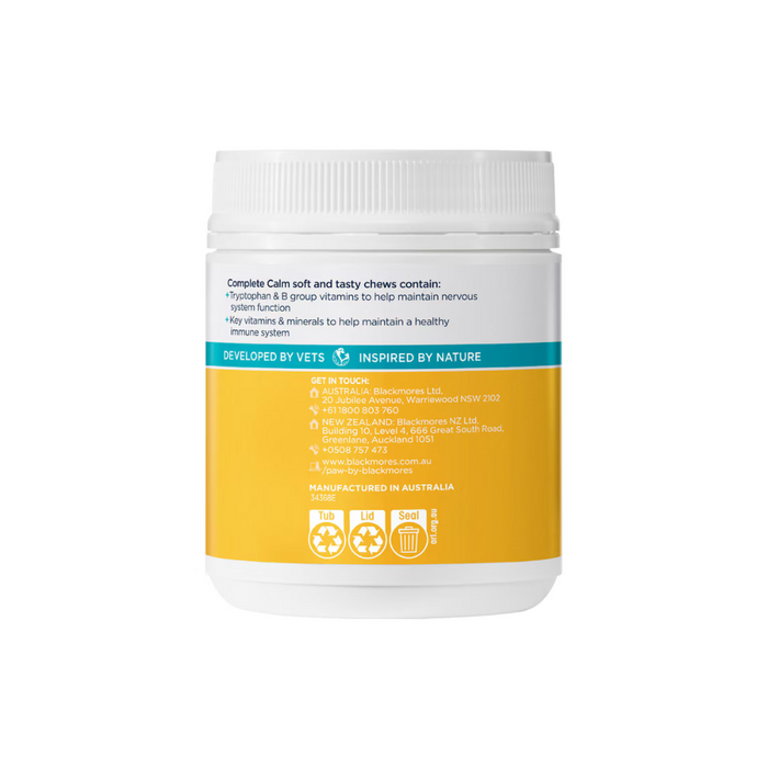 PAW By Blackmores Complete Calm (For Dogs approx 60 Chews) 300g