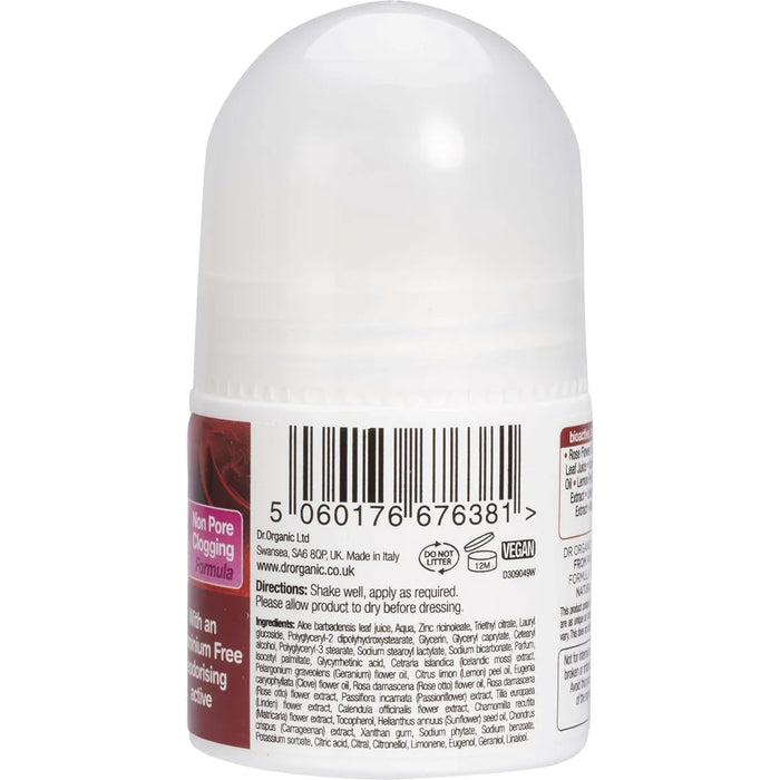 Dr Organic Rose Otto Roll On Deodorant 50ml