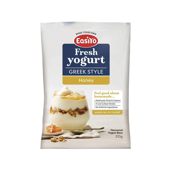EasiYo Greek-Style Honey Yogurt Base 210g Carton of 8