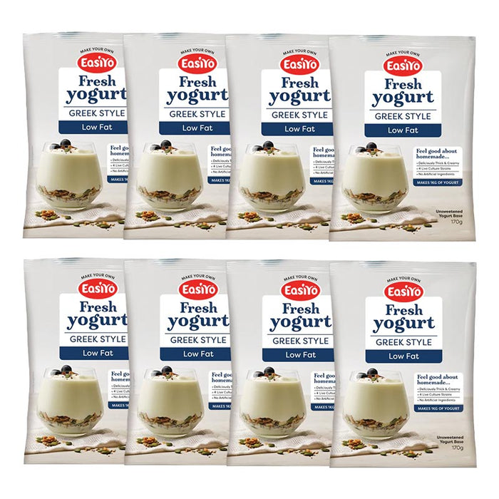 EasiYo Wellbeing Range Greek Style Low Fat Yoghurt Base 170g Carton of 8