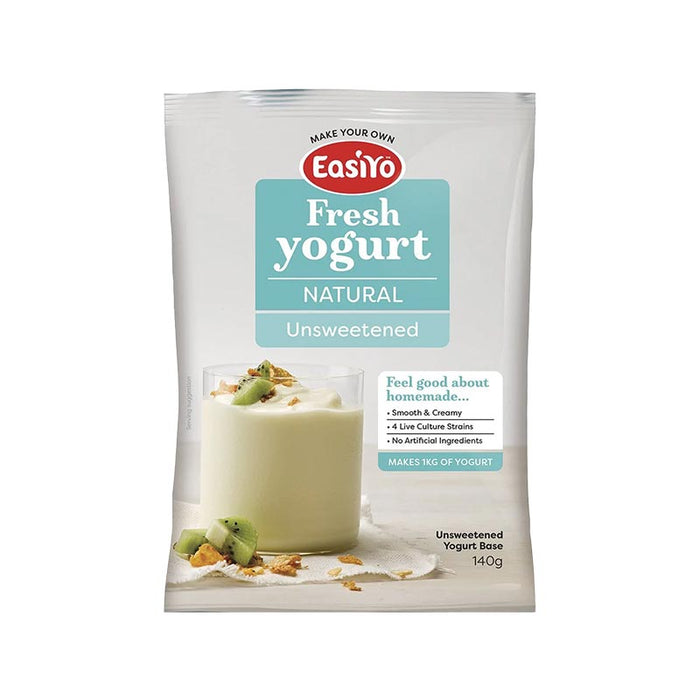 EasiYo Wellbeing Range Yoghurt Base Natural Unsweetened 140g Carton of 8