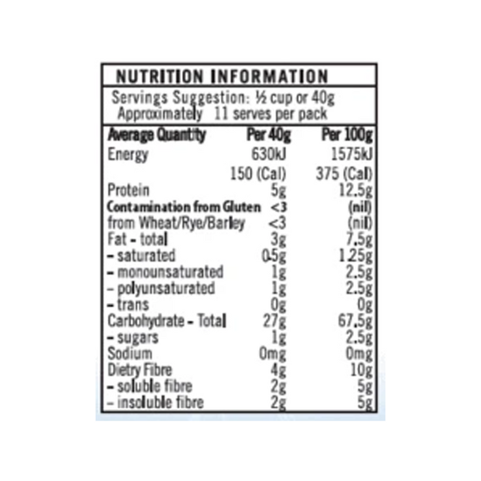 GF Oats Quick Steamed Rolled Oats 450g
