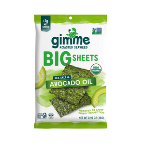 Gimme Roasted Seaweed Big Sheets Sea Salt & Avocado Oil 7 Sheets 26g