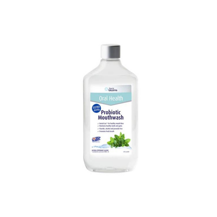 Henry Blooms Oral Health Probiotic Mouthwash Peppermint 375ml