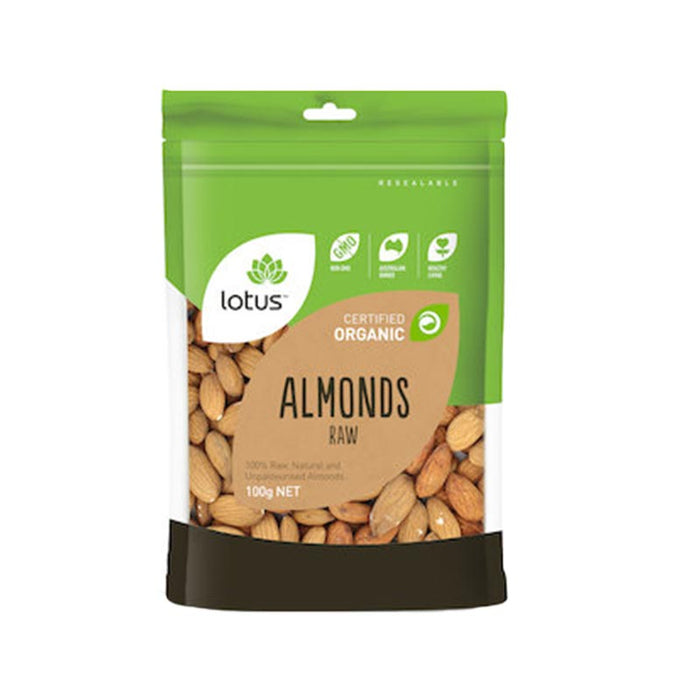 Lotus Almonds Raw Organic 100g