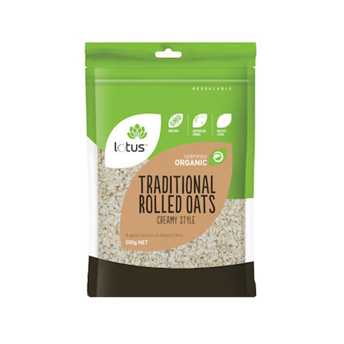 Lotus Organic Traditional Rolled Oats Creamy Style