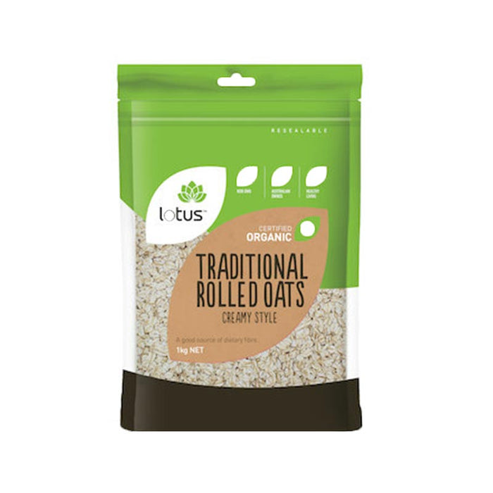 Lotus Organic Traditional Rolled Oats Creamy Style