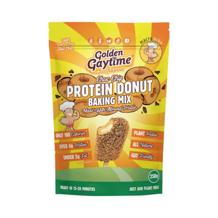 Macro Mike Protein Donut Baking Mix Golden Gaytime Choc Chip 250g