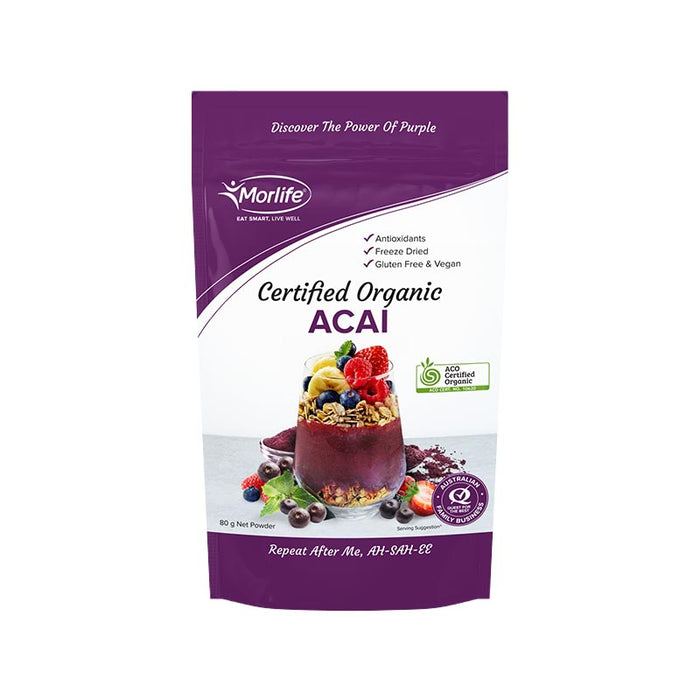 Morlife Acai Powder Certified Organic 80g