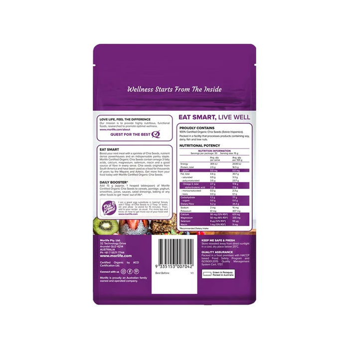 Morlife Chia Seeds Certified Organic