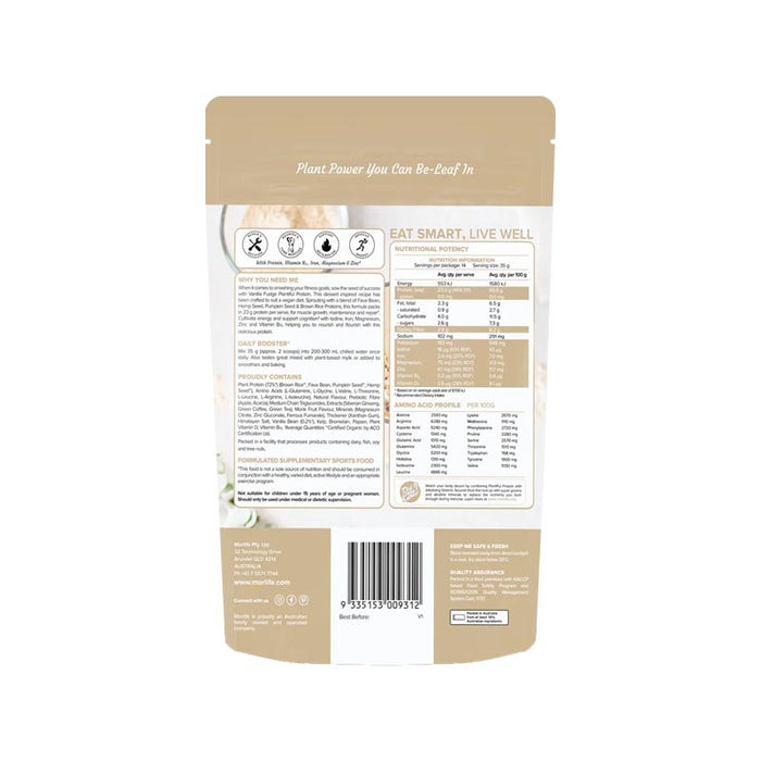 Morlife Plantiful Protein Vanilla Fudge 440g