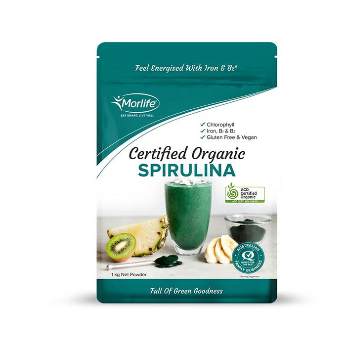 Morlife Spirulina Powder Certified Organic