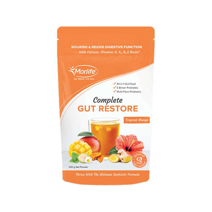 Morlife Complete Gut Restore Tropical Mango 200g