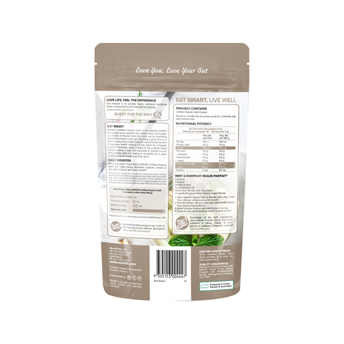 Morlife Inulin Powder Certified Organic