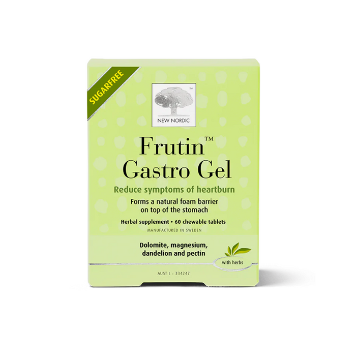 New Nordic Frutin Gastro Gel 60 Chewable Tablets