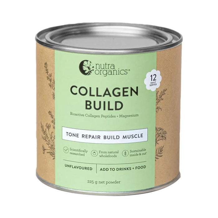 Nutra Organics Collagen Build with Bioactive Collagen Peptides + Magnesium Unflavoured