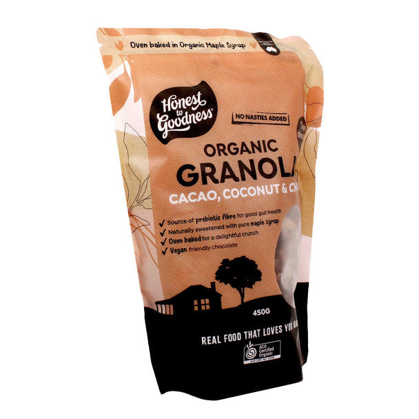 Honest to Goodness  Organic Granola Cacao Coconut & Chia 450g