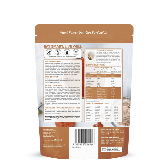 Morlife Plantiful Protein Choc Caramel Swirl 440g