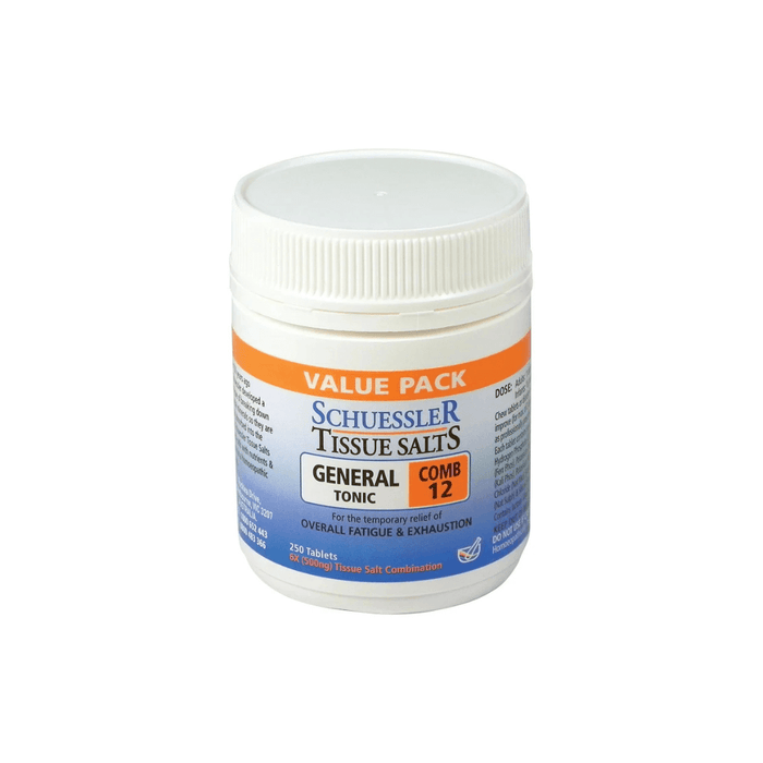 Schuessler Tissue Salts Comb 12 General Tonic 250 Tablets