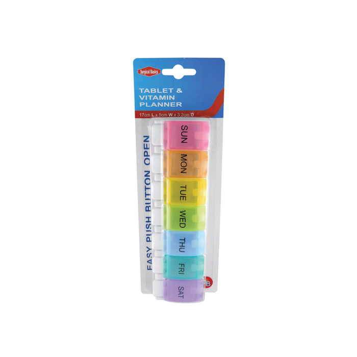 Surgical Basics Pill Box Weekly Pill Planner (1 per day)