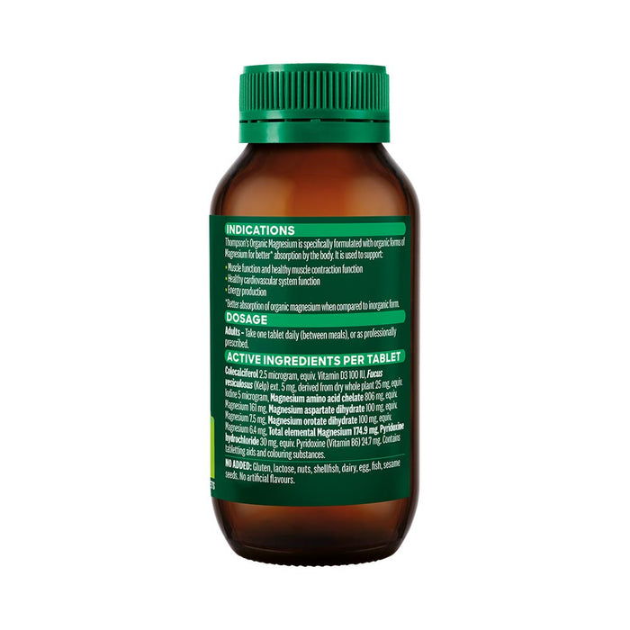 Thompson's Organic Magnesium 120 Tablets