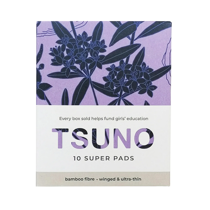 Tsuno Natural Bamboo Pads Super Winged & Ultra Thin 10 Pack