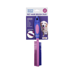 White Magic Pet Hair Brush Duo