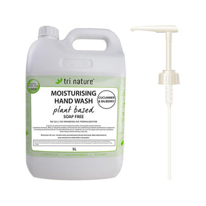 Tri Nature Moisturising Hand Wash Cucumber & Bilberry Bulk with pump 5L