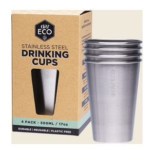 Ever Eco Stainless Steel Drinking Cups 4x500ml