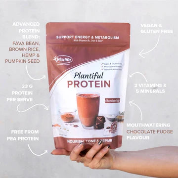 Morlife Plantiful Protein Chocolate Fudge 440g