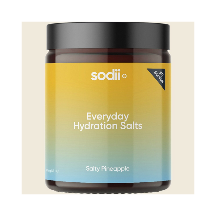 Sodii Everyday Hydration Salts Salty Pineapple 185g front pack