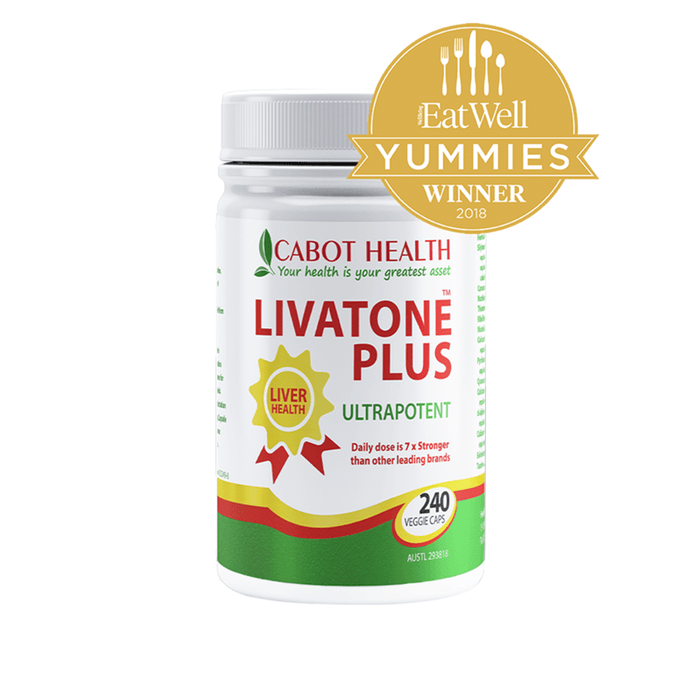 Cabot Health LivaTone Plus 240 capsule front bottle with AUST L 293818