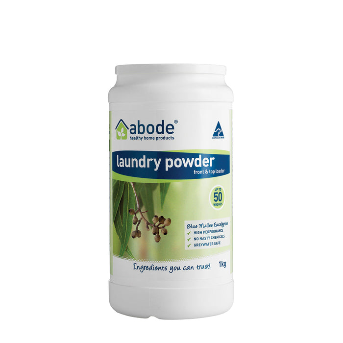 Abode Laundry Powder (Front & Top Loader) Blue Mallee Eucalyptus 1kg product image