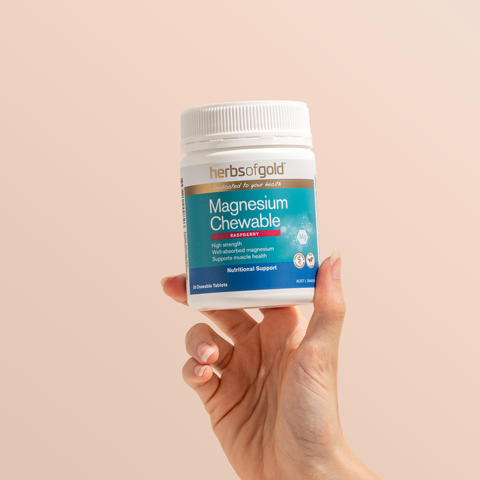 Herbs of Gold Magnesium Chewable Raspberry 60 Tablets image 6