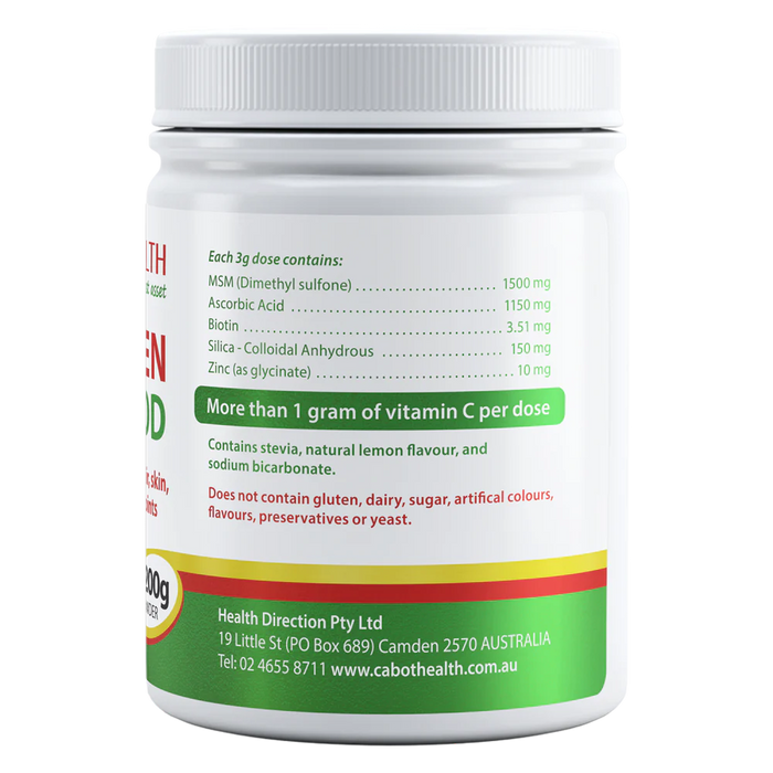 Cabot Health Collagen Food (MSM + Vit C + Silica) 200g