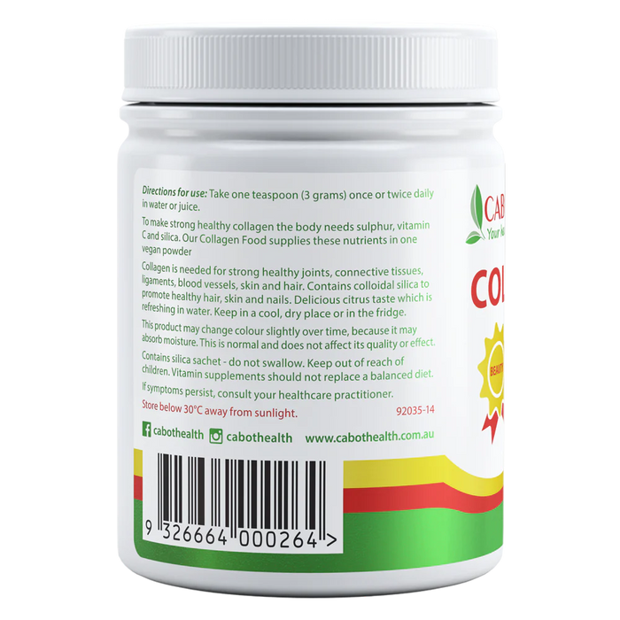Cabot Health Collagen Food (MSM + Vit C + Silica) 200g