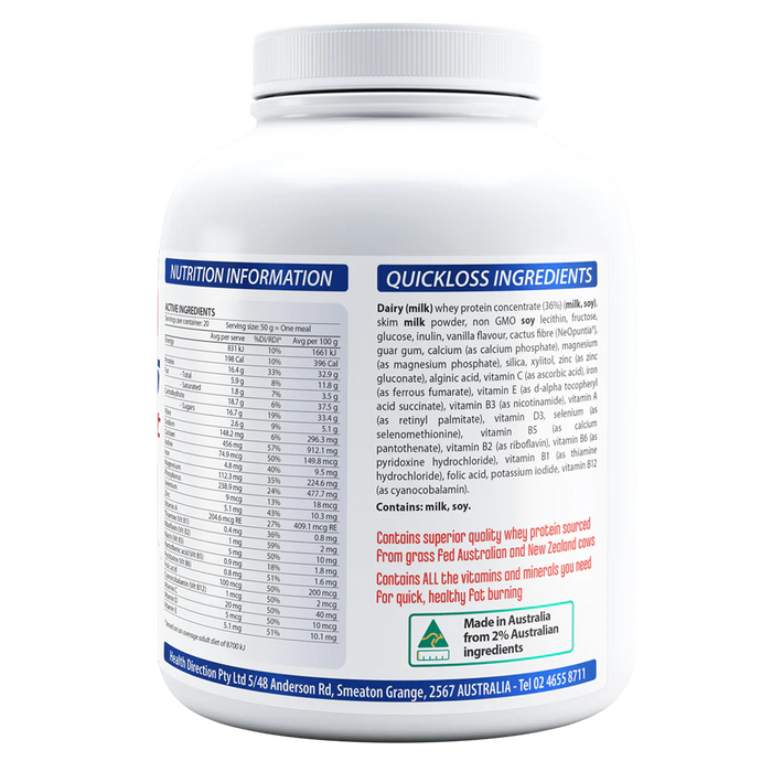 Cabot Health Quick Loss Meal Replacement Vanilla 1kg