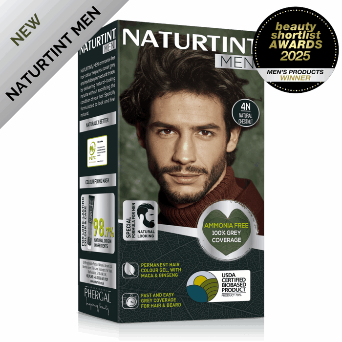 NaturTint Mens Natural Chestnut Hair Colouring 4N 170ml front pack