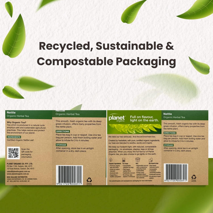 Planet Organic Herbal Tea Bags Nettle 25 Tea Bags