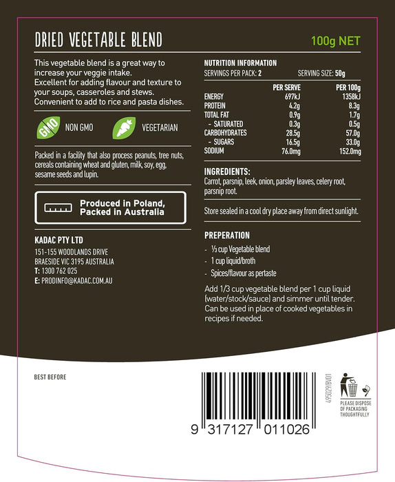 Lotus Dried Vegetable Blend 100g