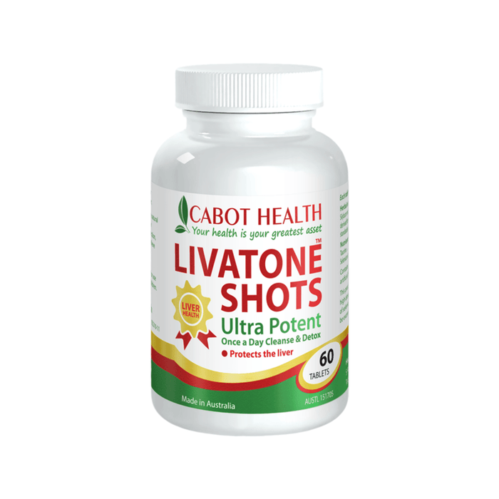 Cabot Health LivaTone Shots side label
