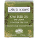 Antipodes Kiwi Seed Oil Eye Cream packaging, 30ml, featuring avocado oil and Vinanza grape, vegan-friendly.