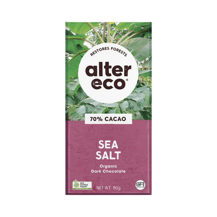 Alter Eco Chocolate Organic Dark Sea Salt 80g
